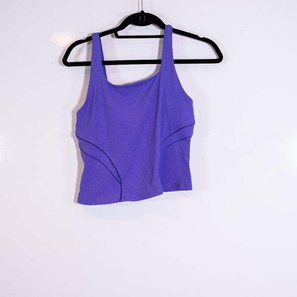 Lululemon Women's Nulu and Mesh-Back Shelf-Bra Yoga Tank Top Charged Indigo 8 - Picture 1 of 3
